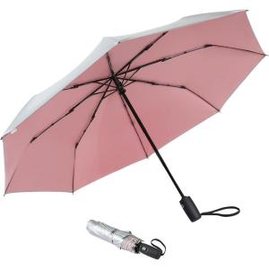 imageG4Free UPF 50 UV Protection Large Travel Umbrella 4246 Inch Auto Open Close Windproof Sun Blocking UmbrellaPinkSilver