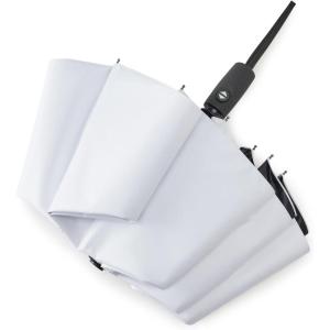 imageG4Free UPF 50 UV Protection Large Travel Umbrella 4246 Inch Auto Open Close Windproof Sun Blocking UmbrellaWhiteBlack