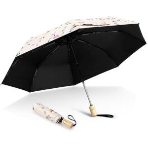 imageG4Free UPF 50 UV Protection Travel Sun Umbrella Compact 42 Inch Small UV Blocking SPF Umbrella Auto Open CloseFlowers