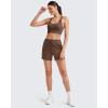 imageG4Free Athletic Shorts for Women Shockcord Sweat Shorts Summer Casual Lounge Shorts with Pockets Smoofit Modal SoftDark Coffee