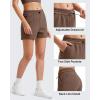 imageG4Free Athletic Shorts for Women Shockcord Sweat Shorts Summer Casual Lounge Shorts with Pockets Smoofit Modal SoftDark Coffee