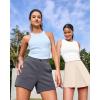 imageG4Free Athletic Shorts for Women Shockcord Sweat Shorts Summer Casual Lounge Shorts with Pockets Smoofit Modal SoftDark Grey