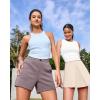 imageG4Free Athletic Shorts for Women Shockcord Sweat Shorts Summer Casual Lounge Shorts with Pockets Smoofit Modal SoftTaupe