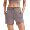 imageG4Free Athletic Shorts for Women Shockcord Sweat Shorts Summer Casual Lounge Shorts with Pockets Smoofit Modal SoftTaupe