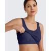 imageG4Free BareFeel Built in Bra Workout Tank Tops Removable Padded Longline Sports Bras Waist Length Athletic TanksRoyal Blue