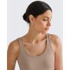 imageG4Free BareFeel Built in Bra Workout Tank Tops Removable Padded Longline Sports Bras Waist Length Athletic TanksToffee