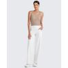 imageG4Free BareFeel Built in Bra Workout Tank Tops Removable Padded Longline Sports Bras Waist Length Athletic TanksToffee