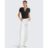 imageG4Free BareFeel Womens Workout Tops Short Sleeve Half Zip Slim Fit Athletic Shirts Gym Running Yoga Slight Crop TshirtsBlack