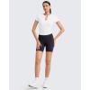 imageG4Free BareFeel Womens Workout Tops Short Sleeve Half Zip Slim Fit Athletic Shirts Gym Running Yoga Slight Crop TshirtsWhite