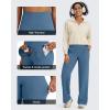 imageG4Free BareFeel Yoga Pants Women Wide Leg Pants with Pockets High Waisted Comfortable Soft Casual Pants 29quot31quot33quotBlue Gray