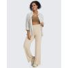 imageG4Free BareFeel Yoga Pants Women Wide Leg Pants with Pockets High Waisted Comfortable Soft Casual Pants 29quot31quot33quotLight Khaki