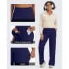 imageG4Free BareFeel Yoga Pants Women Wide Leg Pants with Pockets High Waisted Comfortable Soft Casual Pants 29quot31quot33quotRoyal Blue