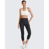 imageG4Free BareFeel Yoga Pants for Women Seamless Waistband Yoga Leggings Workout Biker Leggings with Pockets 25quot 27quot 29quotBlack