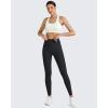 imageG4Free BareFeel Yoga Pants for Women Seamless Waistband Yoga Leggings Workout Biker Leggings with Pockets 25quot 27quot 29quotBlack
