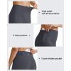 imageG4Free BareFeel Yoga Pants for Women Seamless Waistband Yoga Leggings Workout Biker Leggings with Pockets 25quot 27quot 29quotDark Gray