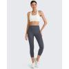 imageG4Free BareFeel Yoga Pants for Women Seamless Waistband Yoga Leggings Workout Biker Leggings with Pockets 25quot 27quot 29quotLight Khaki