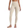imageG4Free BareFeel Yoga Pants for Women Seamless Waistband Yoga Leggings Workout Biker Leggings with Pockets 25quot 27quot 29quotLight Khaki