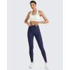 imageG4Free BareFeel Yoga Pants for Women Seamless Waistband Yoga Leggings Workout Biker Leggings with Pockets 25quot 27quot 29quotRoyal Blue