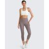 imageG4Free BareFeel Yoga Pants for Women Seamless Waistband Yoga Leggings Workout Biker Leggings with Pockets 25quot 27quot 29quotTaupe