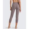 imageG4Free BareFeel Yoga Pants for Women Seamless Waistband Yoga Leggings Workout Biker Leggings with Pockets 25quot 27quot 29quotTaupe