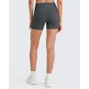 imageG4Free Barefeel Biker Shorts Women Tummy Control High Waisted No Front Seam Workout Gym Shorts with Pockets 4quot 6quot 8quotDark Gray