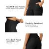 imageG4Free Capri Pants for Women Wide Leg Yoga Dress Cropped Pants Capri Leggings with Pockets for Casual SummerBlack