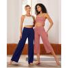 imageG4Free Capri Pants for Women Wide Leg Yoga Dress Cropped Pants Capri Leggings with Pockets for Casual SummerCameo