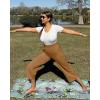 imageG4Free Capri Pants for Women Wide Leg Yoga Dress Cropped Pants Capri Leggings with Pockets for Casual SummerCoca Mocha
