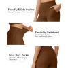imageG4Free Capri Pants for Women Wide Leg Yoga Dress Cropped Pants Capri Leggings with Pockets for Casual SummerDark Coffee