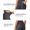 imageG4Free Capri Pants for Women Wide Leg Yoga Dress Cropped Pants Capri Leggings with Pockets for Casual SummerDark Grey