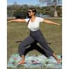 imageG4Free Capri Pants for Women Wide Leg Yoga Dress Cropped Pants Capri Leggings with Pockets for Casual SummerDark Grey
