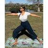 imageG4Free Capri Pants for Women Wide Leg Yoga Dress Cropped Pants Capri Leggings with Pockets for Casual SummerDark Navy