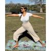 imageG4Free Capri Pants for Women Wide Leg Yoga Dress Cropped Pants Capri Leggings with Pockets for Casual SummerLight Khaki