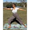 imageG4Free Capri Pants for Women Wide Leg Yoga Dress Cropped Pants Capri Leggings with Pockets for Casual SummerTaupe
