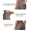 imageG4Free Capri Pants for Women Wide Leg Yoga Dress Cropped Pants Capri Leggings with Pockets for Casual SummerTaupe