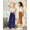 imageG4Free Capri Pants for Women Wide Leg Yoga Pants for Summer Flowy Capris Loose Casual Cropped Pants with PocketsCoca Mocha