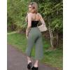 imageG4Free Capri Pants for Women Wide Leg Yoga Pants for Summer Flowy Capris Loose Casual Cropped Pants with PocketsGrey Sage