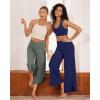 imageG4Free Capri Pants for Women Wide Leg Yoga Pants for Summer Flowy Capris Loose Casual Cropped Pants with PocketsGrey Sage