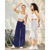 imageG4Free Capri Pants for Women Wide Leg Yoga Pants for Summer Flowy Capris Loose Casual Cropped Pants with PocketsLight Grey