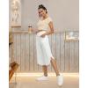 imageG4Free Capri Pants for Women Wide Leg Yoga Pants for Summer Flowy Capris Loose Casual Cropped Pants with PocketsWhite