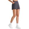 imageG4Free Casual Shorts for Women 3 Athletic Shorts Elastic Waist Running Shorts Summer Shorts with PocketsDark Grey