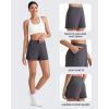 imageG4Free Casual Shorts for Women 3 Athletic Shorts Elastic Waist Running Shorts Summer Shorts with PocketsDark Grey