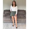 imageG4Free Casual Shorts for Women 3 Athletic Shorts Elastic Waist Running Shorts Summer Shorts with PocketsGrey Sage