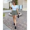 imageG4Free Casual Shorts for Women 3 Athletic Shorts Elastic Waist Running Shorts Summer Shorts with PocketsGrey Sage