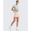 imageG4Free Casual Shorts for Women 3 Athletic Shorts Elastic Waist Running Shorts Summer Shorts with PocketsLight Khaki