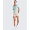 imageG4Free Casual Shorts for Women 3 Athletic Shorts Elastic Waist Running Shorts Summer Shorts with PocketsLight Khaki