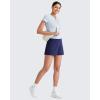 imageG4Free Casual Shorts for Women 3 Athletic Shorts Elastic Waist Running Shorts Summer Shorts with PocketsRoyal Blue