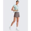 imageG4Free Casual Shorts for Women 3 Athletic Shorts Elastic Waist Running Shorts Summer Shorts with PocketsTaupe