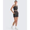 imageG4Free Comfy Ribbed Womens Shorts Dressy Casual High Waisted Athletic Lounge Trouser Shorts with Side PocketsBlack