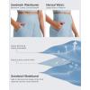 imageG4Free Comfy Ribbed Womens Shorts Dressy Casual High Waisted Athletic Lounge Trouser Shorts with Side PocketsBlue Willow